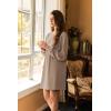 imageEkouaer Nightgowns for Women Long Sleeve Sleep Shirts Waffle Knit Nightshirts Soft Sleep Dress Oversized SleepwearKhaki