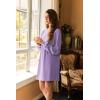 imageEkouaer Nightgowns for Women Long Sleeve Sleep Shirts Waffle Knit Nightshirts Soft Sleep Dress Oversized SleepwearLilac