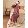 imageEkouaer Waffle Robes for Women Long Zipper Bathrobes Lightweight House Coat Soft Sleepwear with Pockets Loungewear SXXLCaramel