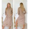 imageEkouaer Waffle Robes for Women Long Zipper Bathrobes Lightweight House Coat Soft Sleepwear with Pockets Loungewear SXXLKhaki