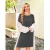 imageEkouaer Women Maternity Nightgown Labor Delivery Nursing Gown Hospital Breastfeeding Dress Button Down Long Sleeve SleepwearGray