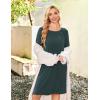 imageEkouaer Women Maternity Nightgown Labor Delivery Nursing Gown Hospital Breastfeeding Dress Button Down Long Sleeve SleepwearLake Green