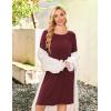 imageEkouaer Women Maternity Nightgown Labor Delivery Nursing Gown Hospital Breastfeeding Dress Button Down Long Sleeve SleepwearWine Red