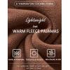 imageEkouaer Womens Fleece Pajama Sets Long Sleeve Button Down Twopiece Sleepwear Soft Lounge SetBrown