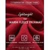 imageEkouaer Womens Fleece Pajama Sets Long Sleeve Button Down Twopiece Sleepwear Soft Lounge SetMaroon Red