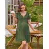 imageEkouaer Labor and Delivery Gown Nursing Nightgown Maternity Nightgowns for Hospital Short Breastfeeding Nightgown SXXLGreen