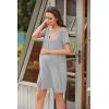 imageEkouaer Labor and Delivery Gown Nursing Nightgown Maternity Nightgowns for Hospital Short Breastfeeding Nightgown SXXLLight Gray