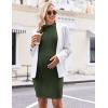 imageEkouaer Maternity Dress Mock Turtleneck Pregnancy Dress Rib Knit Stretchy Bodycon Baby Shower DressArmy Green