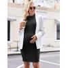 imageEkouaer Maternity Dress Mock Turtleneck Pregnancy Dress Rib Knit Stretchy Bodycon Baby Shower DressBlack