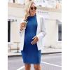 imageEkouaer Maternity Dress Mock Turtleneck Pregnancy Dress Rib Knit Stretchy Bodycon Baby Shower DressSnorkel Blue