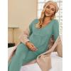 imageEkouaer Maternity Nursing Pajama Sets Labor Delivery Pjs Long Sleeve Breastfeeding Pajamas Pregnancy Sleepwear SetAqua