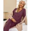 imageEkouaer Maternity Nursing Pajama Sets Labor Delivery Pjs Long Sleeve Breastfeeding Pajamas Pregnancy Sleepwear SetBurgundy