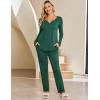 imageEkouaer Maternity Nursing Pajama Sets Labor Delivery Pjs Long Sleeve Breastfeeding Pajamas Pregnancy Sleepwear SetGreen