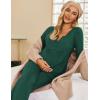 imageEkouaer Maternity Nursing Pajama Sets Labor Delivery Pjs Long Sleeve Breastfeeding Pajamas Pregnancy Sleepwear SetGreen