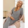 imageEkouaer Maternity Nursing Pajama Sets Labor Delivery Pjs Long Sleeve Breastfeeding Pajamas Pregnancy Sleepwear SetHeather Grey