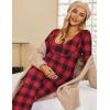 imageEkouaer Maternity Nursing Pajama Sets Labor Delivery Pjs Long Sleeve Breastfeeding Pajamas Pregnancy Sleepwear SetRed  Black Plaid