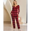 imageEkouaer Maternity Nursing Pajama Sets Labor Delivery Pjs Long Sleeve Breastfeeding Pajamas Pregnancy Sleepwear SetRed  Black Plaid