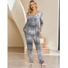 imageEkouaer Maternity Nursing Pajama Sets Labor Delivery Pjs Long Sleeve Breastfeeding Pajamas Pregnancy Sleepwear SetTie Dyegray Printing