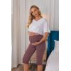 imageEkouaer Maternity Shorts for Women Maternity Capris Yoga Pregnancy Short Pants Soft Joggers Lounge Bottoms SXXLDark Red