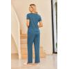 imageEkouaer Women Maternity Nursing Pajama Set Breastfeeding Sleepwear Set Short Sleeve Top ampamp Pants Postpartum PajamasDark Blue