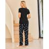 imageEkouaer Women Maternity Nursing Pajama Set Breastfeeding Sleepwear Set Short Sleeve Top ampamp Pants Postpartum PajamasFloral Black