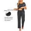 imageEkouaer Women Maternity Nursing Pajama Set Breastfeeding Sleepwear Set Short Sleeve Top ampamp Pants Postpartum PajamasGrey