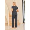 imageEkouaer Women Maternity Nursing Pajama Set Breastfeeding Sleepwear Set Short Sleeve Top ampamp Pants Postpartum PajamasGrey