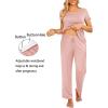 imageEkouaer Women Maternity Nursing Pajama Set Breastfeeding Sleepwear Set Short Sleeve Top ampamp Pants Postpartum PajamasPink