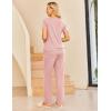 imageEkouaer Women Maternity Nursing Pajama Set Breastfeeding Sleepwear Set Short Sleeve Top ampamp Pants Postpartum PajamasPink