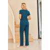 imageEkouaer Women Maternity Nursing Pajama Set Breastfeeding Sleepwear Set Short Sleeve Top ampamp Pants Postpartum PajamasTeal