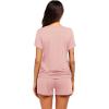 imageEkouaer Womens Maternity Nursing Pajamas Set Breastfeeding Sleepwear Double Layer Short Sleeve Top ampamp Shorts Pregnancy PJSB  Dirty Pink