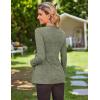 imageEkouaer Womens Maternity Shirts Long Sleeve Pregnancy Tops Casual Ribbed Knit Pregnant Blouses SXXLArmy Green