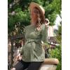 imageEkouaer Womens Maternity Shirts Long Sleeve Pregnancy Tops Casual Ribbed Knit Pregnant Blouses SXXLArmy Green