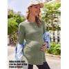 imageEkouaer Womens Maternity Shirts Long Sleeve Pregnancy Tops Casual Ribbed Knit Pregnant Blouses SXXLArmy Green