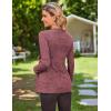 imageEkouaer Womens Maternity Shirts Long Sleeve Pregnancy Tops Casual Ribbed Knit Pregnant Blouses SXXLDark Red