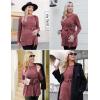 imageEkouaer Womens Maternity Shirts Long Sleeve Pregnancy Tops Casual Ribbed Knit Pregnant Blouses SXXLDark Red