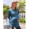 imageEkouaer Womens Maternity Shirts Long Sleeve Pregnancy Tops Casual Ribbed Knit Pregnant Blouses SXXLPeacock Blue