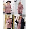 imageEkouaer Womens Maternity Shirts Long Sleeve Pregnancy Tops Casual Ribbed Knit Pregnant Blouses SXXLPink