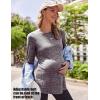 imageEkouaer Womens Maternity Shirts Long Sleeve Pregnancy Tops Casual Ribbed Knit Pregnant Blouses SXXLPurple