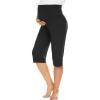 imageEkouaer Maternity Shorts for Women Maternity Capris Yoga Pregnancy Short Pants Soft Joggers Lounge Bottoms SXXLBlack