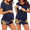 B - Floral Navy Blue