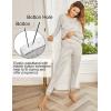 imageEkouaer Nursing Pajama Set Long Sleeve Maternity Sleepwear Labor Delivery Pjs Breastfeeding Thermal Underwear ClothesAsh Light Gray Stripe