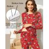 imageEkouaer Nursing Pajama Set Long Sleeve Maternity Sleepwear Labor Delivery Pjs Breastfeeding Thermal Underwear ClothesChristmas Red