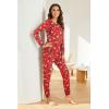 imageEkouaer Nursing Pajama Set Long Sleeve Maternity Sleepwear Labor Delivery Pjs Breastfeeding Thermal Underwear ClothesChristmas Red