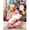 imageEkouaer Nursing Pajama Set Long Sleeve Maternity Sleepwear Labor Delivery Pjs Breastfeeding Thermal Underwear ClothesChristmas Stripe