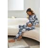 imageEkouaer Nursing Pajama Set Long Sleeve Maternity Sleepwear Labor Delivery Pjs Breastfeeding Thermal Underwear ClothesGray Flowers