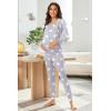 imageEkouaer Nursing Pajama Set Long Sleeve Maternity Sleepwear Labor Delivery Pjs Breastfeeding Thermal Underwear ClothesStrar Light Gray