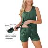 imageEkouaer Women Maternity Nursing Pajama Set Breastfeeding Sleepwear Double Layer Sleeveless Top ampamp Shorts Pregnancy PJSA02green