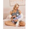 imageEkouaer Women Maternity Nursing Pajama Set Breastfeeding Sleepwear Double Layer Sleeveless Top ampamp Shorts Pregnancy PJSA06grey