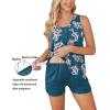 imageEkouaer Women Maternity Nursing Pajama Set Breastfeeding Sleepwear Double Layer Sleeveless Top ampamp Shorts Pregnancy PJSPat2